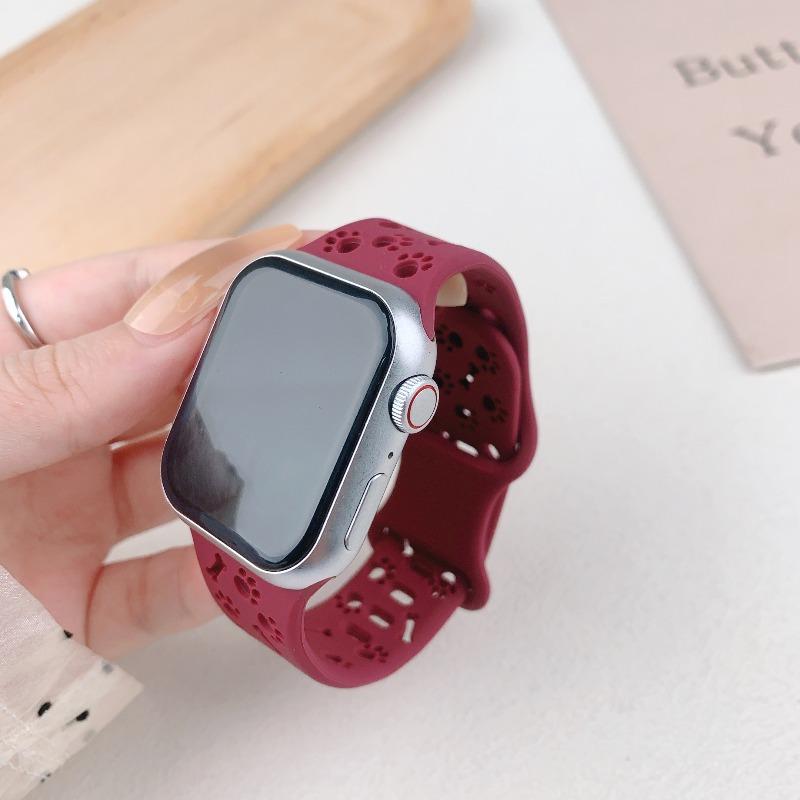 New Dog Paw Silicone Strap For Apple Watch Band Ultra3 49mm 46 45 44 41mm 40 38mm Bracelet For Iwatch Series 11 10 9 8 7 6 5 SE