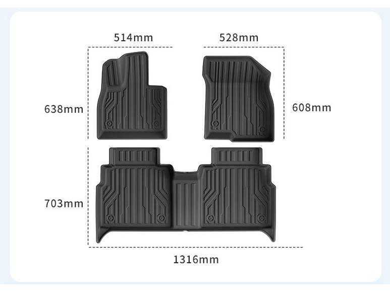 Compatible Floor Mats for 26 Chery Tiggo 8 Models - Eco-friendly TPE Car & Trunk Mats