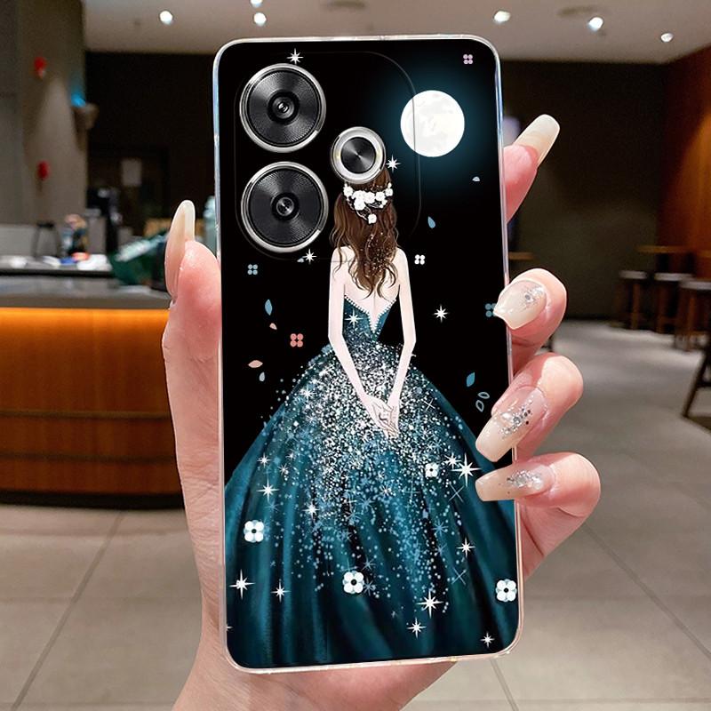 For Xiaomi Poco F6 5G Case Clear Luxury Fashion Butterfly Flower Soft Silicone TPU Casing For Redmi Turbo 3 PocoF6 5G Phone Case