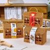 Picnics Basket Handled Woven Rattan Portable Designs for Outdoor Gatherings Home Storage Creative House Shape Baskets