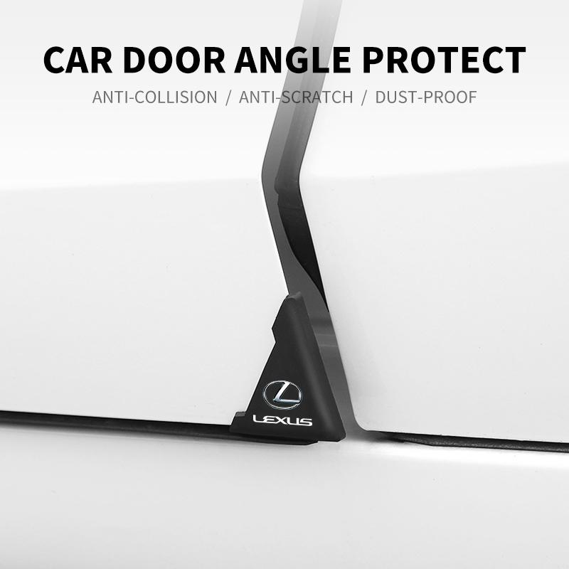 BHR4 2pcs Auto Logo Car Door Guard Edge Corner Protector For Lexus F-SPORT ES RX NX LS UX LM LX GX LC RZ IS CT GS RC HS SC TX L