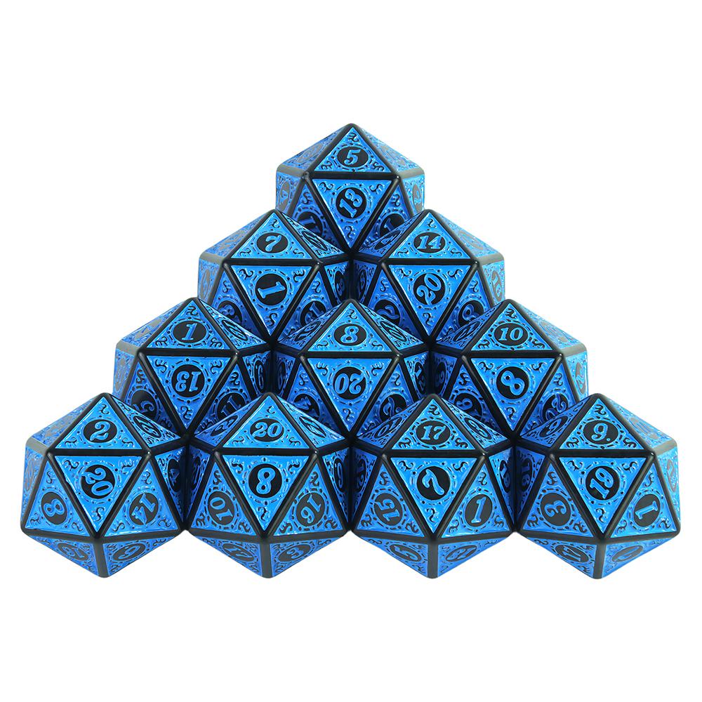 10ks 20stranná sada polyedrických kostek pro DND RPG hry na hrdiny a stolní hry