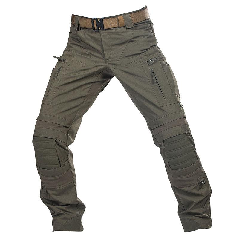 Cotton Polyester Cargo Pants Grey Black Men's Pants