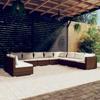 Day and Night - Day and Night Garden Furniture Set 10 Pieces and Brown Synthetic Rattan Cushions