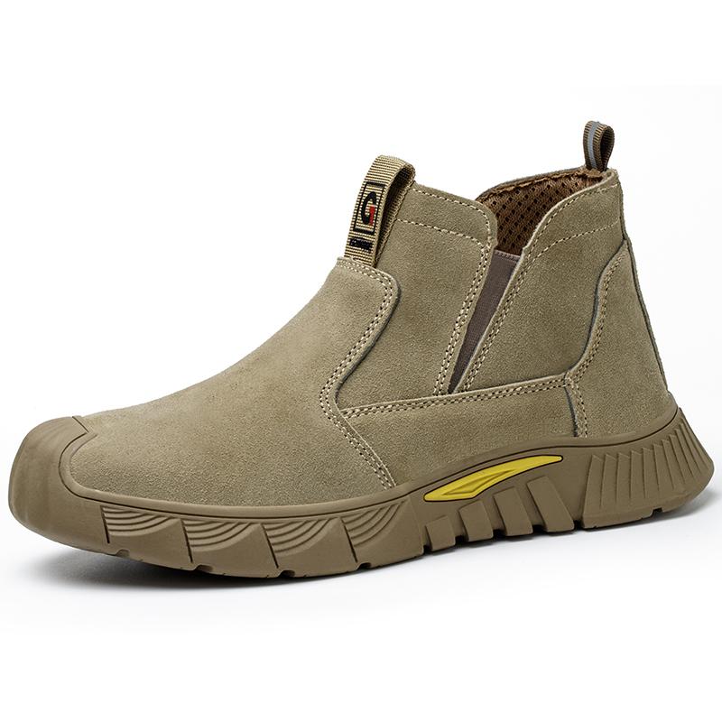 

Fashion Welding Work Safety Boots Men Steel Toe Boots Anti Scald Welder Shoes Safety Indestructible Shoes Suede Winter Protective Boots 37 хаки