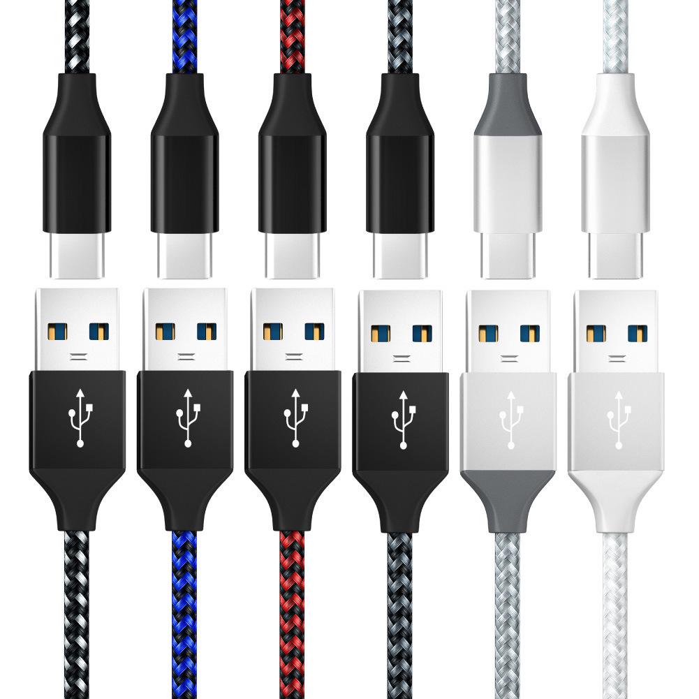 Android Phone Type-C Nylon Braided 3M Fast Charging & Data Cable