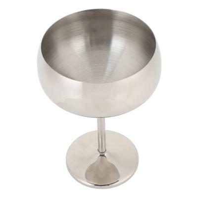 Copa de Vino de Metal Acero Inoxidable 304 Capacidad 400ML Multifuncional Copa de Cóctel para Yogur Snacks Dulces Ensaladas