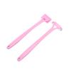 Aplicador de Loción para la Espalda Plegable con Mango Largo Rodillo Rascador de Espalda Portátil Rodillo de Aplicación de Protector Solar Autobrillantador Rosa