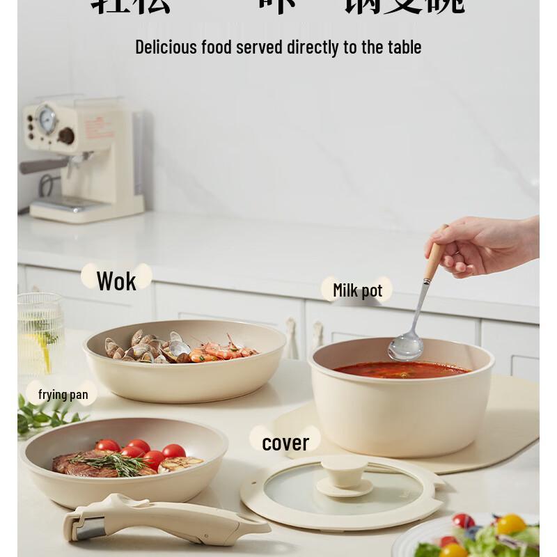 REDCHEF Detachable Ceramic Saucepan Set