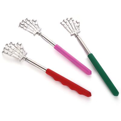 Stainless Steel Back Scratcher Telescopic Machine Hand Metal Back Itch Scratcher For Old Man Easy Massage Relax Handicrafts