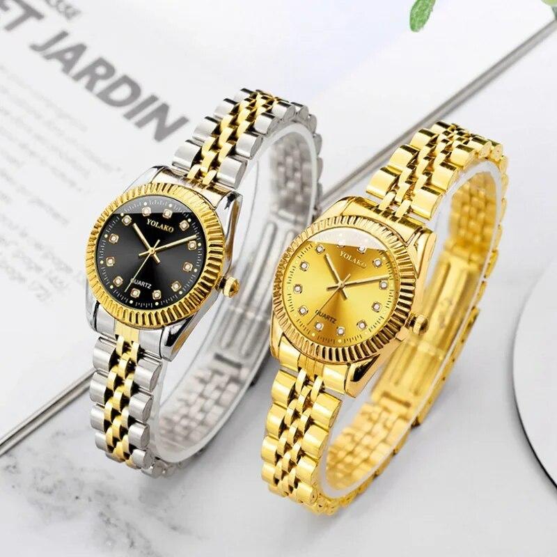 New Women's Wrist Watches Luxury Brand Women Quartz Watches Clock Stainless Steel Casual Fashion Wristwatch Relogio Feminino Hot