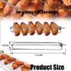 Outdoor Stainless Steel Barbecue Fork Grill Roast Chicken Rack Grill NewSingle Row Kebab Maker BBQ Tools Kitchen Supplies