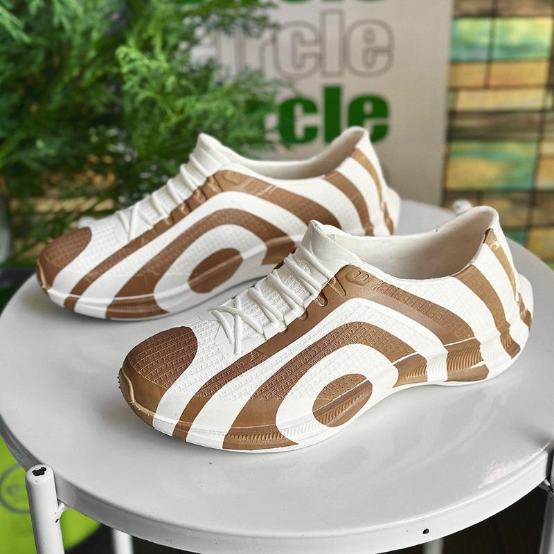 Fashion short tube waterproof work water shoes men, outdoor non-slip couple students low-top velvet rain shoes