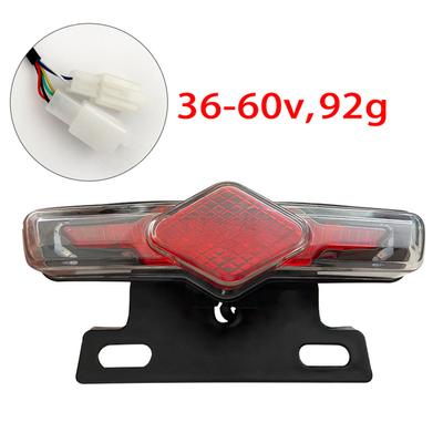 36-60V Electric Bicycle Tail Light Waterproof LED Safety Warning Rear Lamp with Turn Signal E-bike Taillight Cycling Accessories