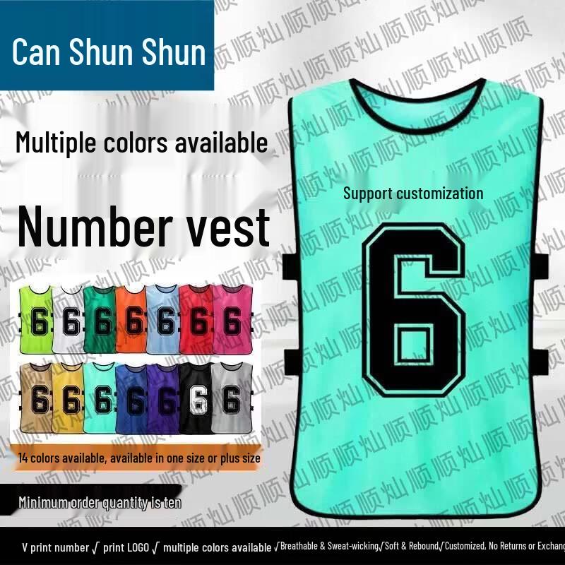 Numbered Team Sports Training Vests