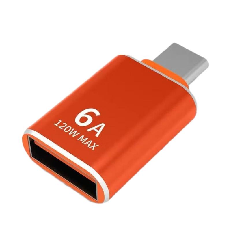 Durability Metal Type C To USB Adapter OTG Converter For Fast Data Transfer 120W 6A Charging And Device Connectivities