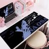 Gaming Mouse PadLarge Desk Mat Antislip Base Stitched Edges Red Sakura Anime Girl Print Keyboard Pad for Gamer Office Home