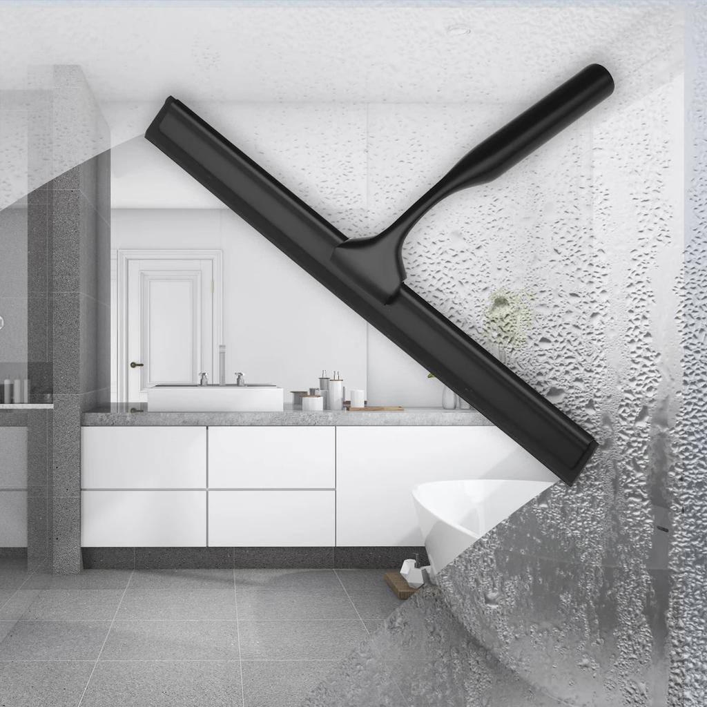 All-Purpose Shower Squeegee 10'' Golden Color Silicone Scrape Stainless Steel Handle Wiper Bathroom Mirror Glass Car Squeegee