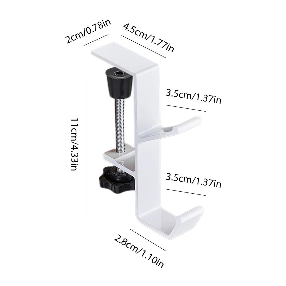 gaming headset support aluminum alloy hang headphones cradle adjustable Headset support Under Desk Headset Rack Holder Bracket