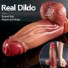 Nový Fat Boy Super Silný Dlouhé Dvojvrstvé Tekuté silikonové Dildo Falešný penis penis Velký penis pro muže a ženy Sexuální hračky pro masturbaci