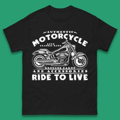 Motorcycle Ride To Live Mens T-Shirt Womens Tops Tees