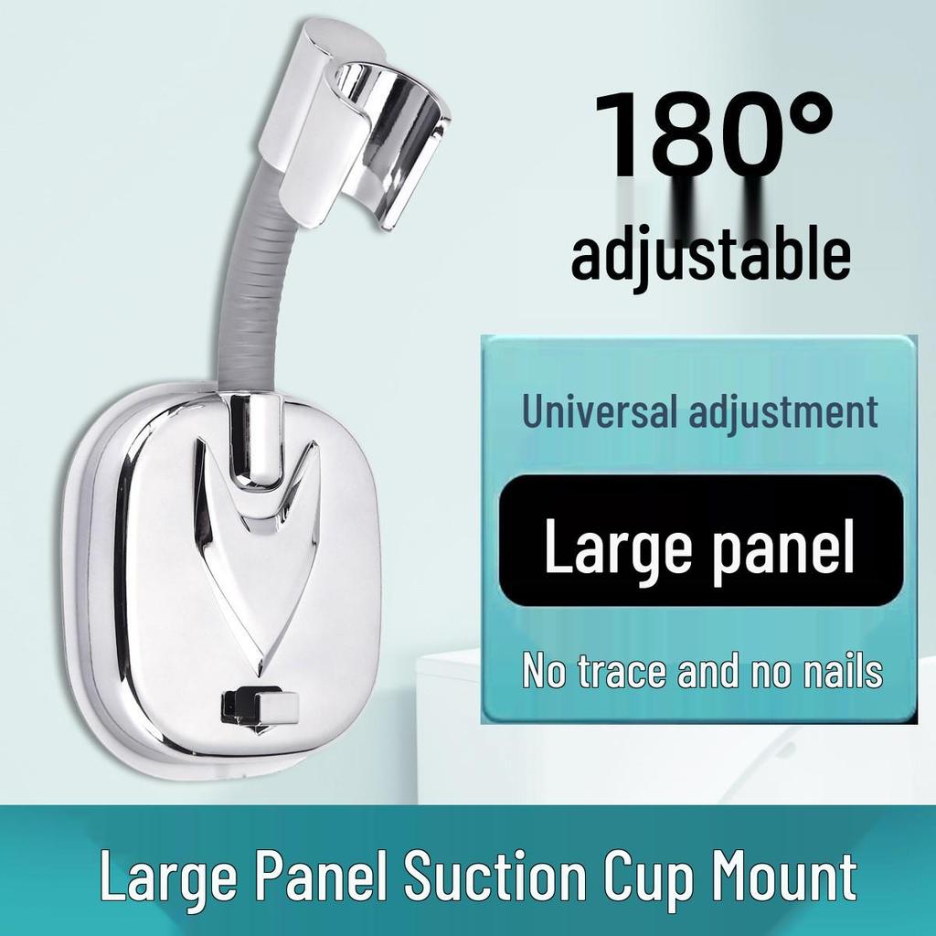 Universal No-Drill Shower Bracket: Handheld Spray Hose Rack with Fixed Exposed Mount