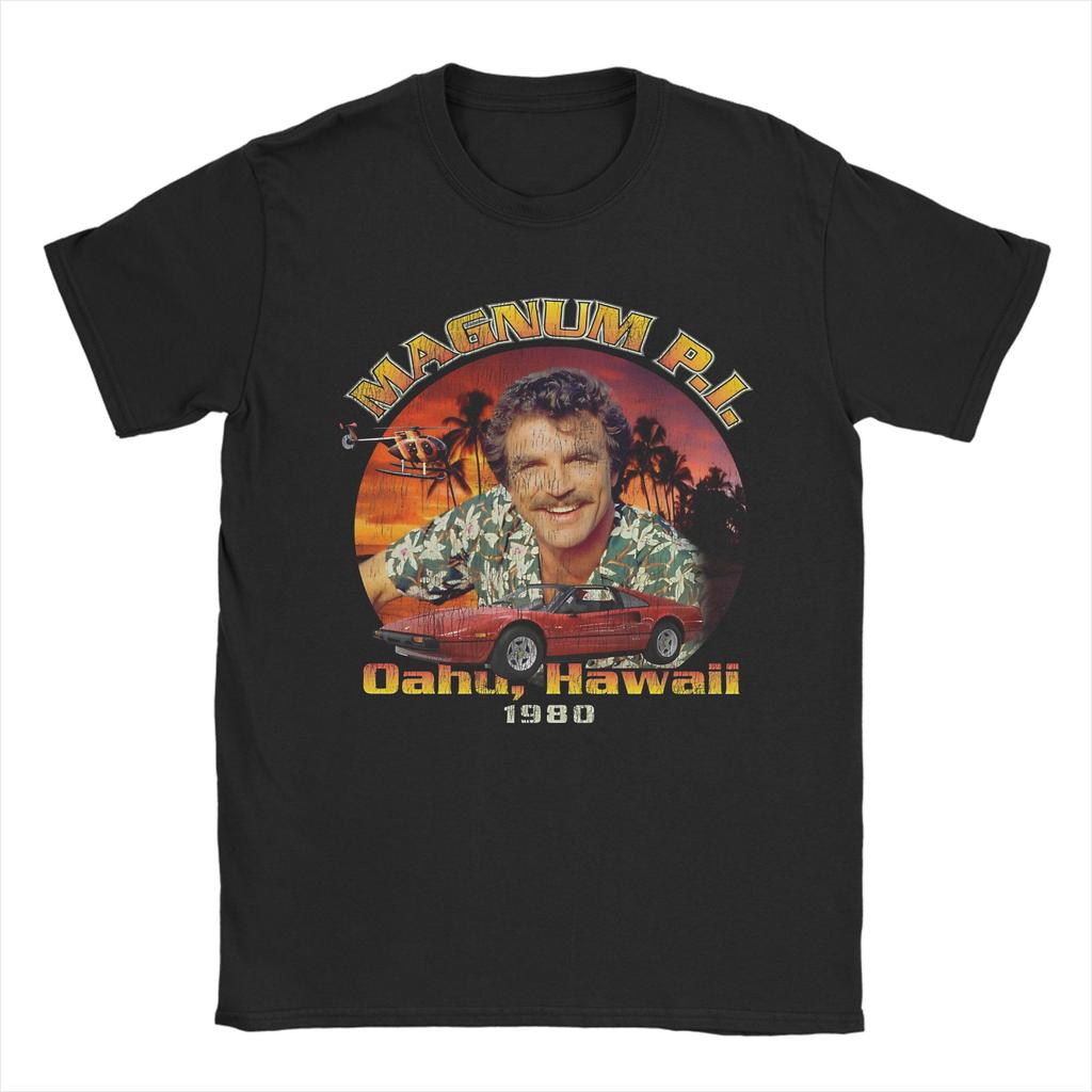 Camisetas Unisex Magnum PI Creativas de Algodón Puro Camisetas de Manga Corta Camiseta con Cuello Redondo Ropa Gráfica