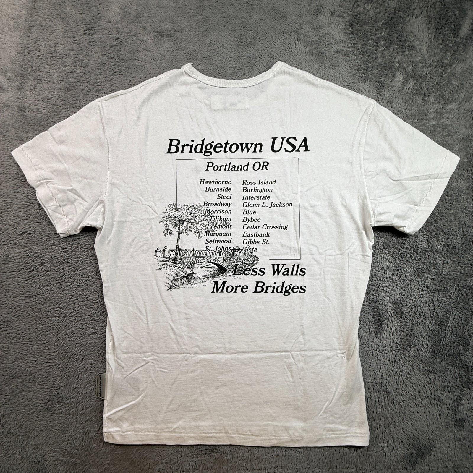 Defthands Atelier Portland Bridgetown USA Shirt Single Stictch NWT Mens S White Unisex T-Shirt M