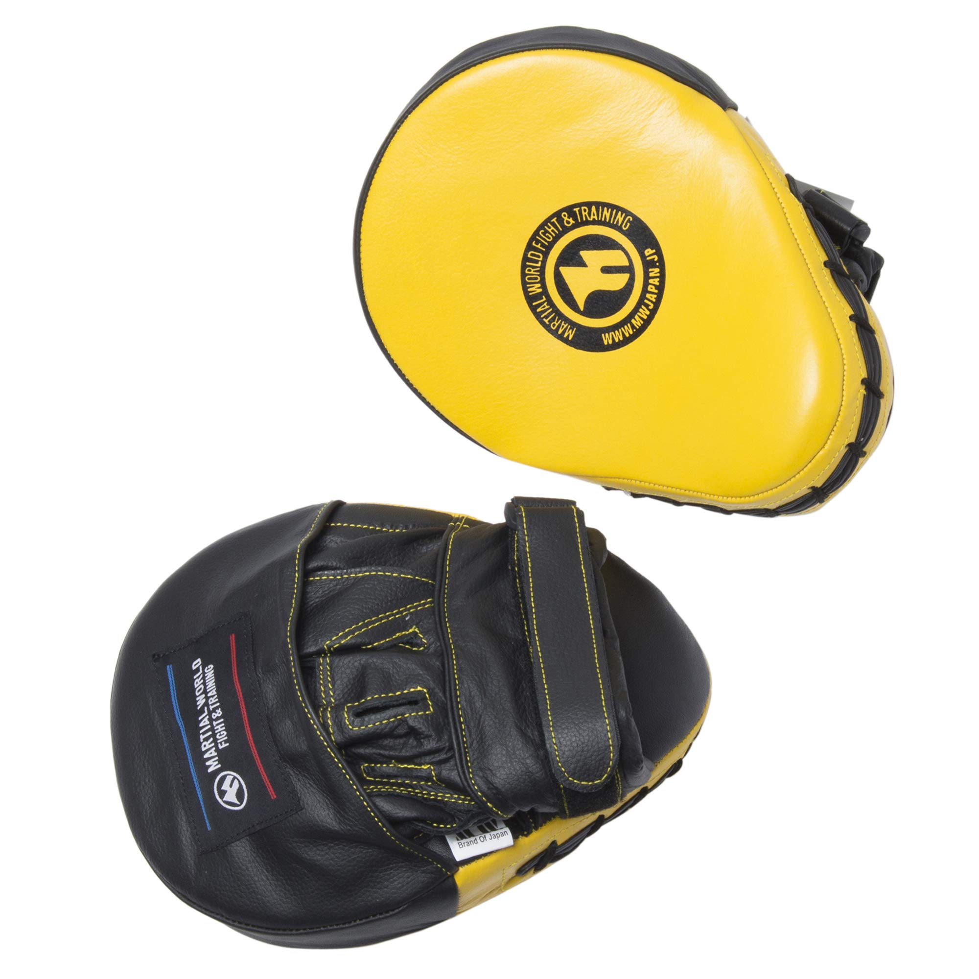 Martial World Professional Punching Mitt PM130-YLBK (Yellow & Black) 23cm (height) x 17cm (width) x 5cm (thickness)