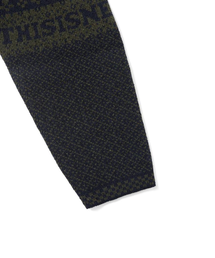 THISISNEVERTHAT Block Knit L/S Top Navy
