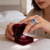 Geometric Oval Zircon Silver Womens Ring With Fashion Chic Style For Trendy Wear