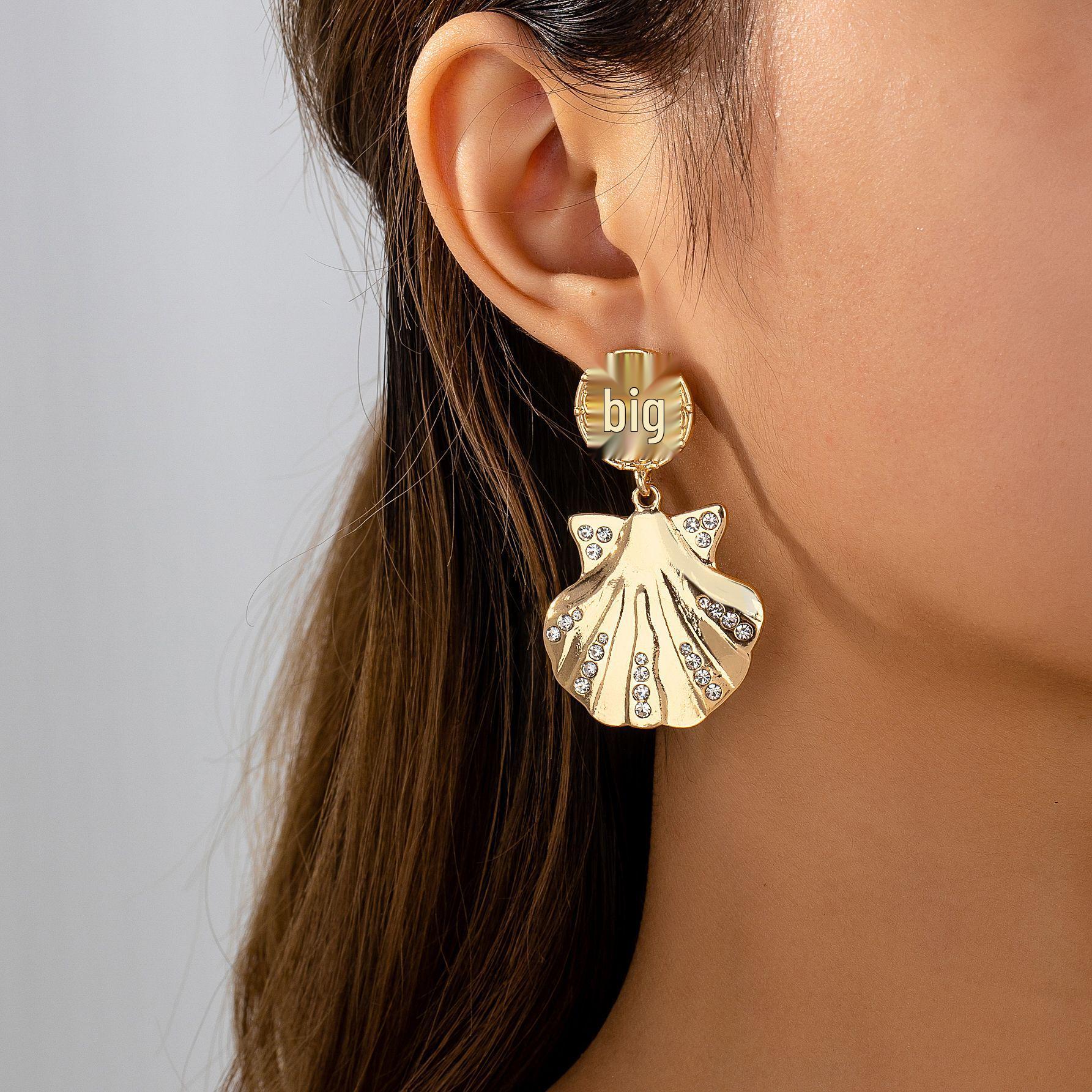 

Starfish Shell Inlaid Pendant Earrings: Beach Style Women s Fashion