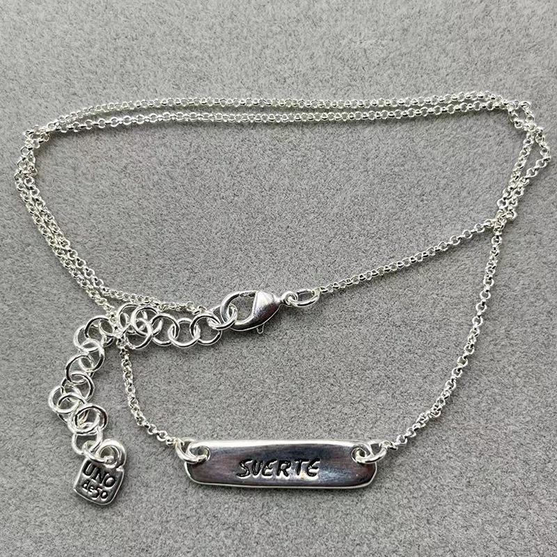 2024 UNOde50 European Creative Nameplate Lucky Necklace: Romantic Jewelry Gift for Women