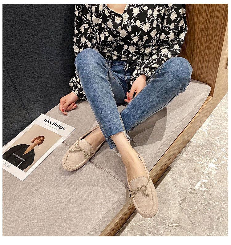 Korean Style Red Bean Women's Slip-On Flats - Versatile, Comfortable Shoes for Spring and Autumn