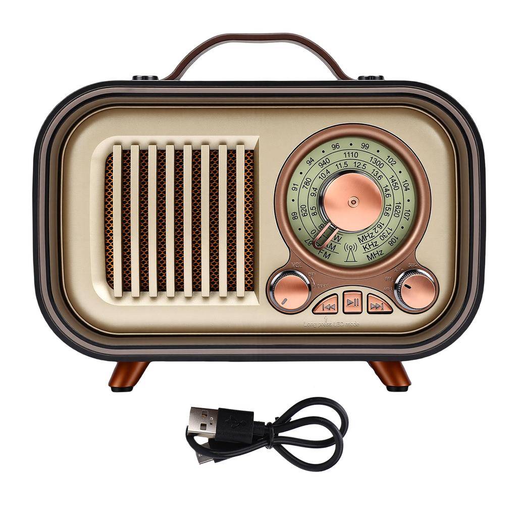 Retro Bluetooth Speaker Radio AM FM SW Radio Portable Bluetooth Speaker for Home Car Travel Camping
