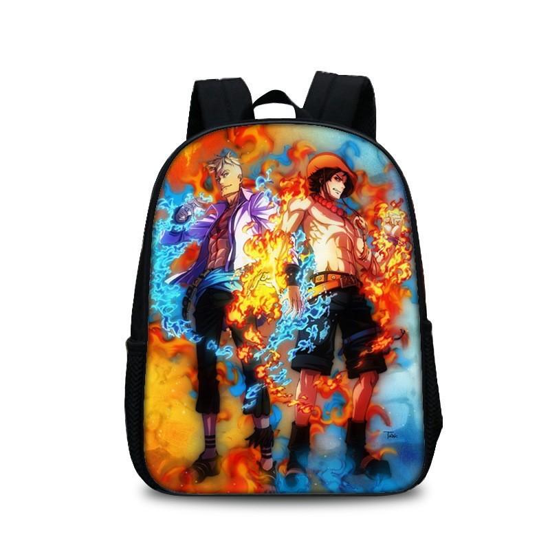 Anime One Piece Cartoon Design Boy Oxford Fabric Backpack  For Activities School