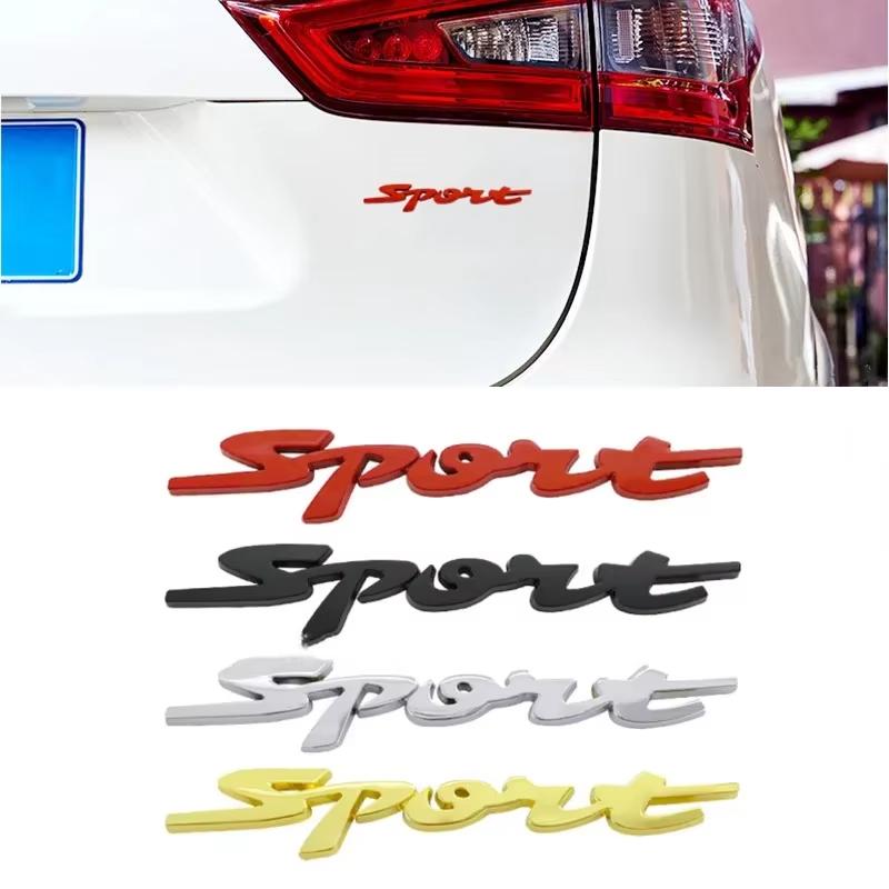 Metal 3D Car Styling Rear Trunk Body Racing Sport Word Letter Logo Sticker Emblem Badge Decal Sticker Auto SPORTS Accessories