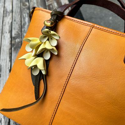 Top Layer Cowhide Osmanthus Flower Pendant, Artificial Flower Pendant, Stereo Pendant Flower Accessories Hanging Decorations New