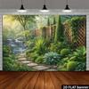 2D Außen Private Garten Porträt Foto Hintergrund