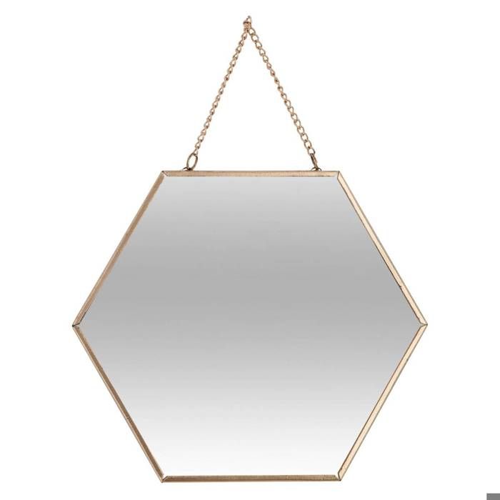 Set de 3 miroirs doré L20 25 30cm - Atmosphera createur d'interieur