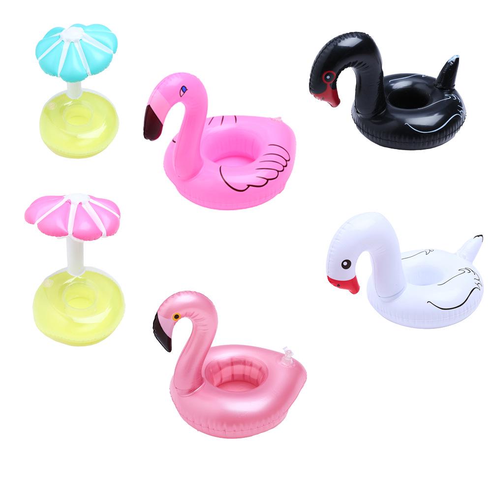 Available: Inflatable Cup Holders - Flamingo, Donut, Lemon, Watermelon, Pineapple, Crab, and Heart.