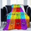 Sprunki Characters Game Knitted Blankets  Flannel Throw Blankets Bedding Couch Printed Lightweight Bedsprea,