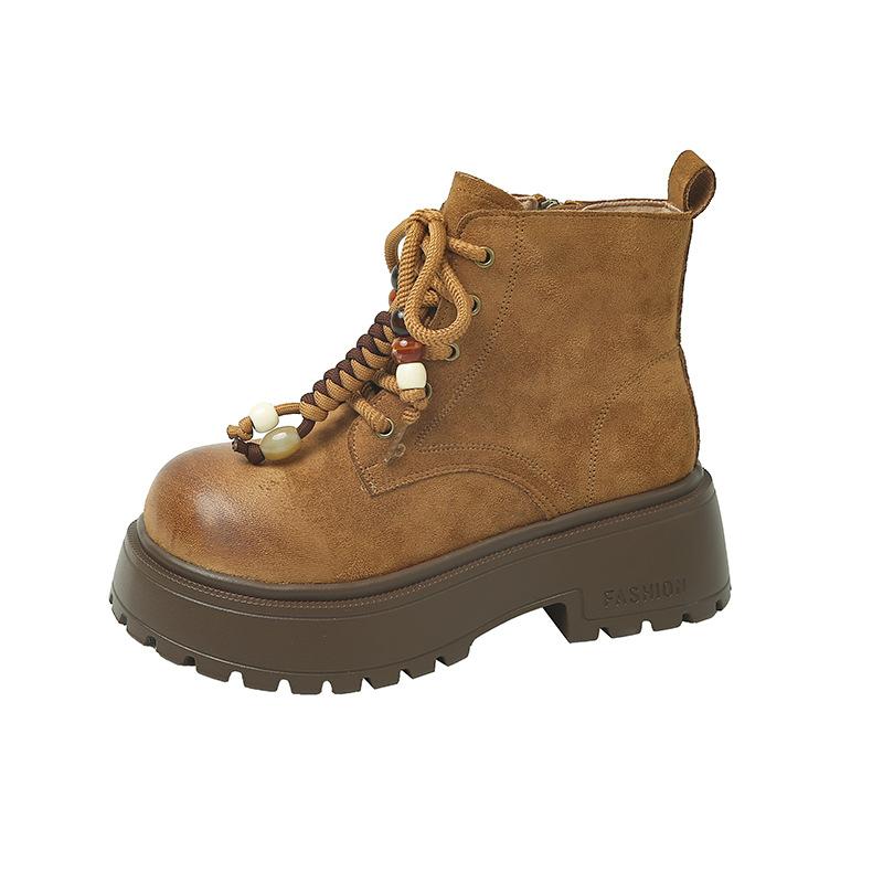 Niche design platform Martin boots women's 2025 new British style retro versatile height-increasing small casual shoes
