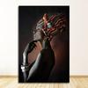 Scandinavian Wall Art Picture for Living Room African Woman Indian Headband Portrait Canvas Painting Posters and Prints