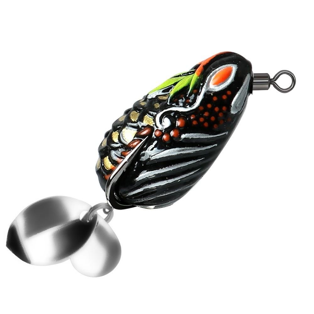 5.7g Soft Frog Lure Metal Spoon Mini Soft Lure Snakehead Fishing Wobbler Bass Fishing