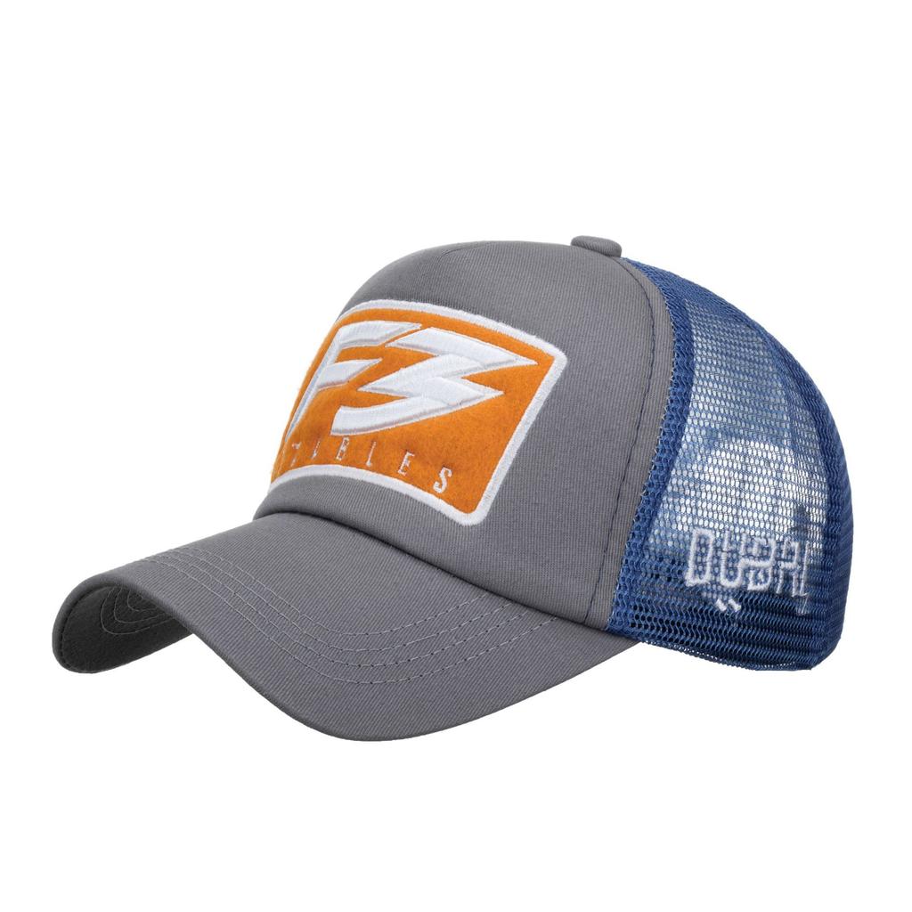 New boutique F embroidered baseball cap summer color matching mesh hat men's and women's outdoor leisure cap