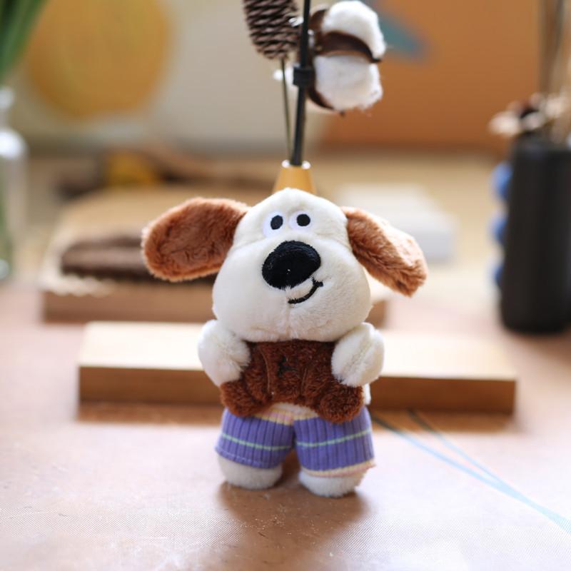 Chaveiro de Cachorro de Pelúcia Super Macio para Crianças e Decoração de Bolsa