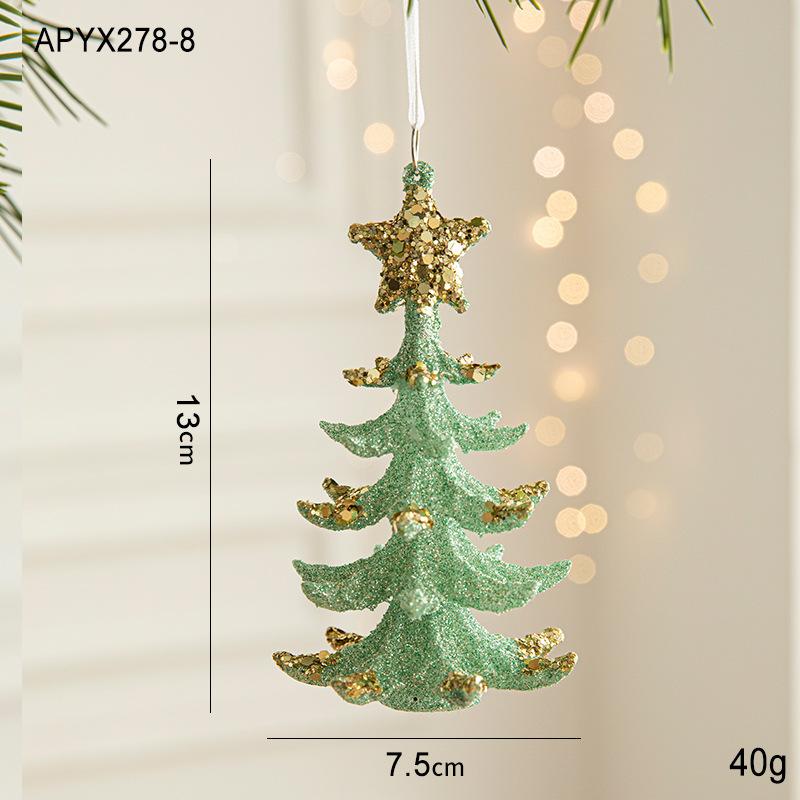 New Christmas Ornaments Green Butterfly Pendant Christmas Tree Pendant European Decoration Supplies In Stock