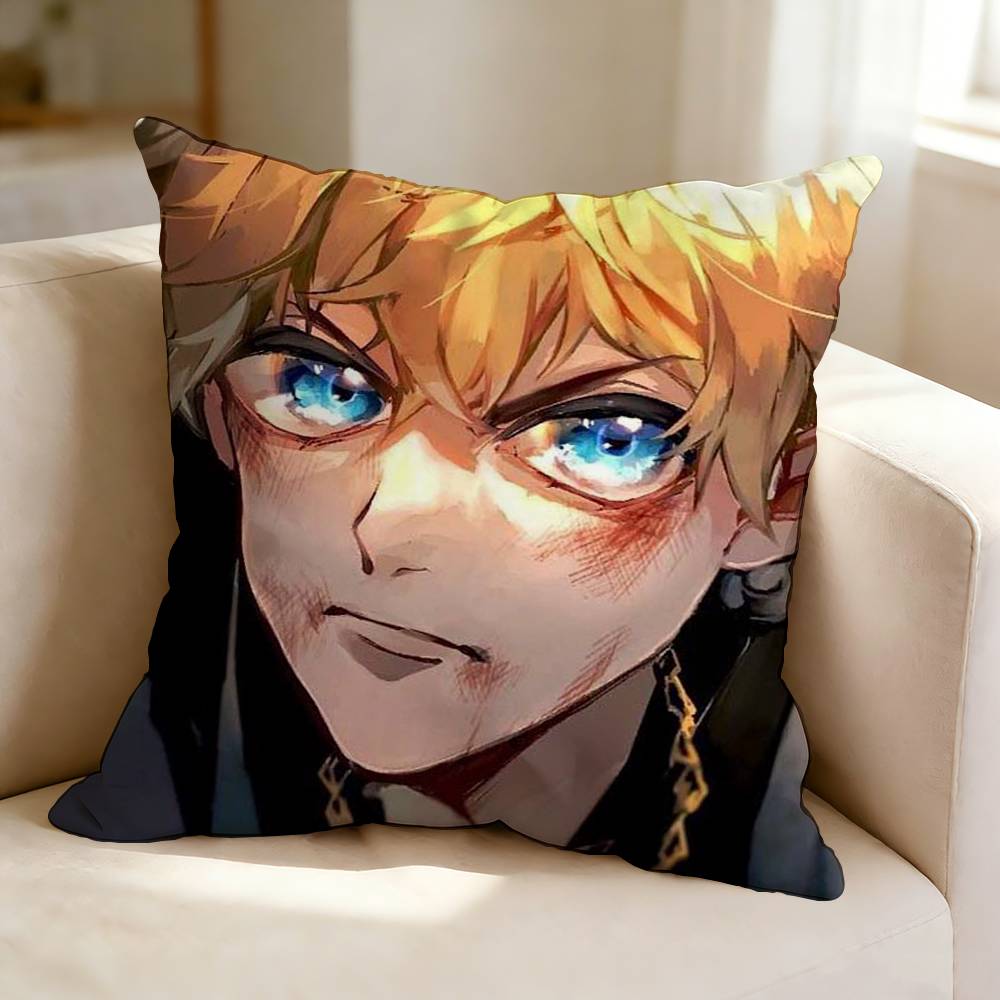 Action-Packed Anime T-Tokyo R-Revengers  Pillow Case Square Double-Sided Sofa Cushion Cover Bedroom Bedside Pillow