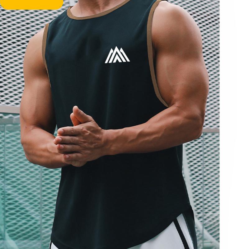 Men'S Clothing Four Seasons Outdoor Basketball Quick Dry Fashion Gym Tank Top Sport Leisure Breathable Sleeveless Shirt